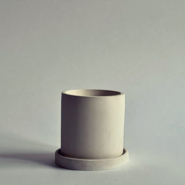 Beige Cylinder Pot