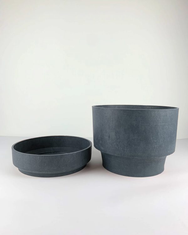 Grey Cylinder Pot